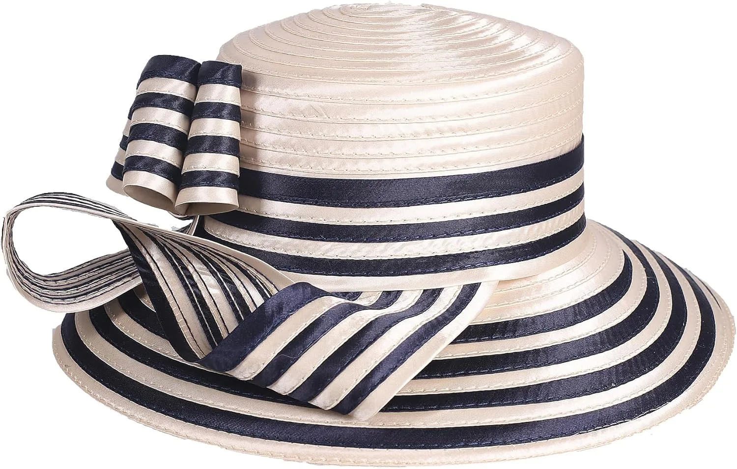 Women Derby Church Dress Fascinator Wide Brim Hats 1920s Vintage Tea Party Wedding Cloche Bowler Hats