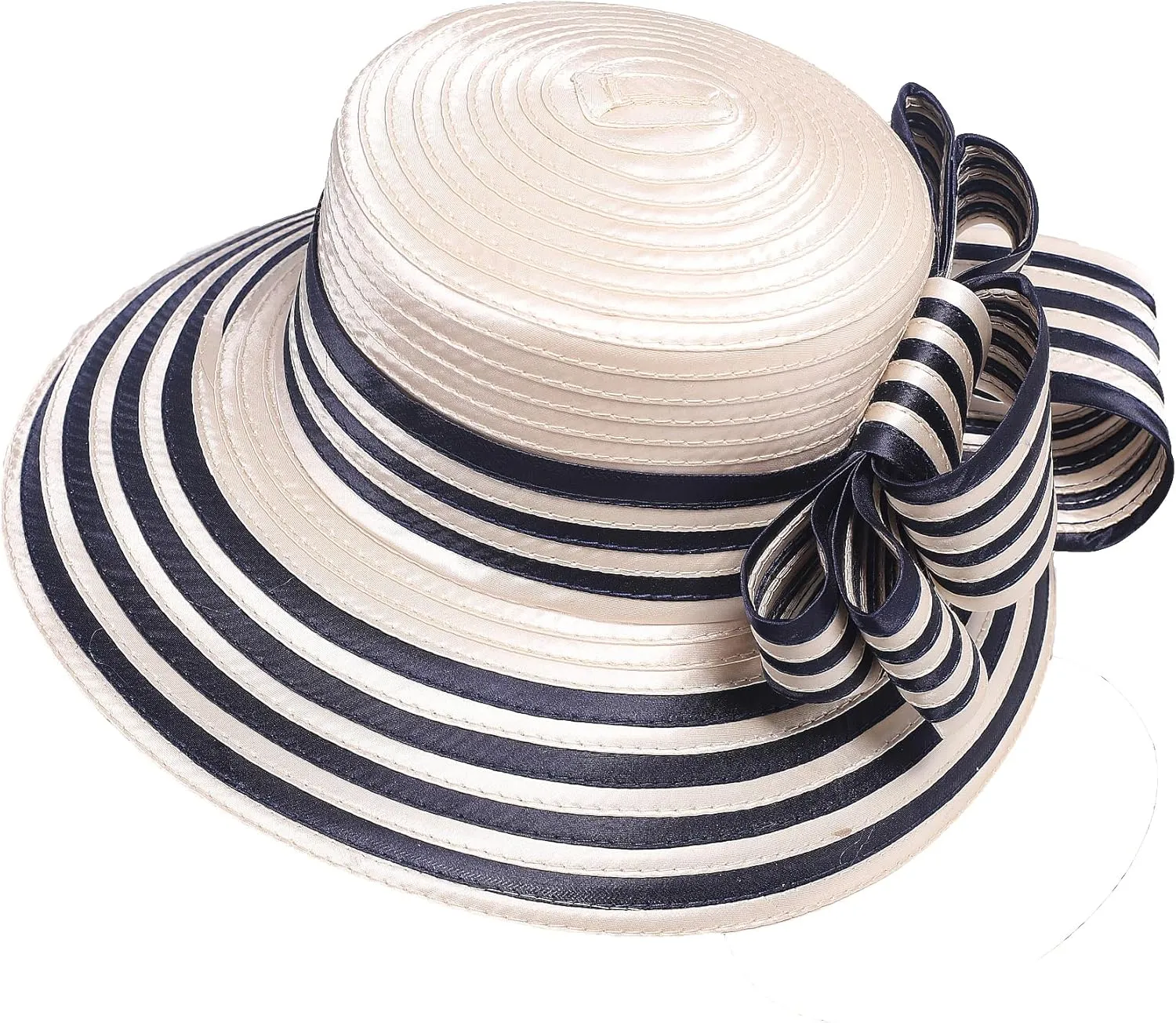 Women Derby Church Dress Fascinator Wide Brim Hats 1920s Vintage Tea Party Wedding Cloche Bowler Hats