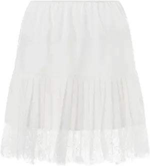 Women Lace Mini Skirts Clothes Mid-Rise Pleated Lace Casual Short Skirts