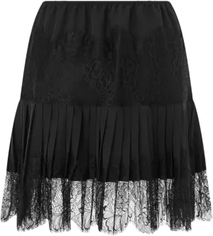 Women Lace Mini Skirts Clothes Mid-Rise Pleated Lace Casual Short Skirts