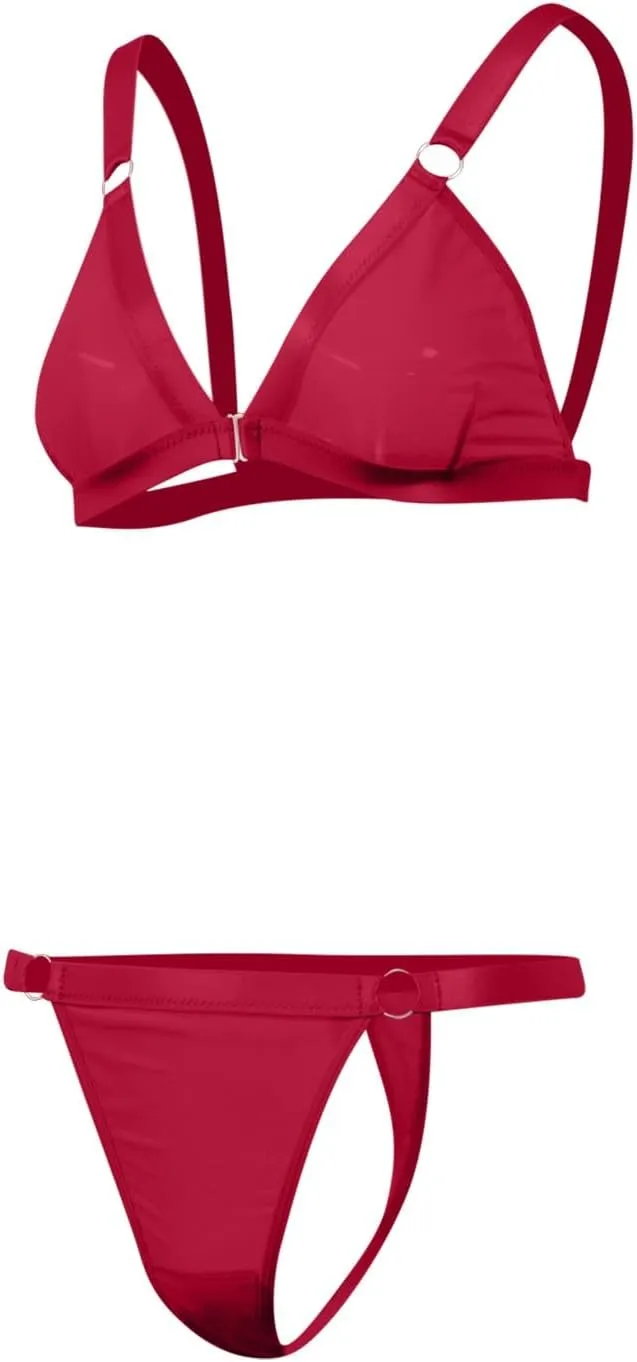 Women Lingerie Set Sexy Naughty Bowknot Babydoll Set Two Piece Tempatation Lace Bralette G-String Set Pajamas