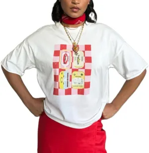 Women Oversized Graphic T Shirt Y2k Short Sleeve Crew Neck Drop Shoulder Loose Fit Tees Summer Preppy Aesthetic Baggy Top