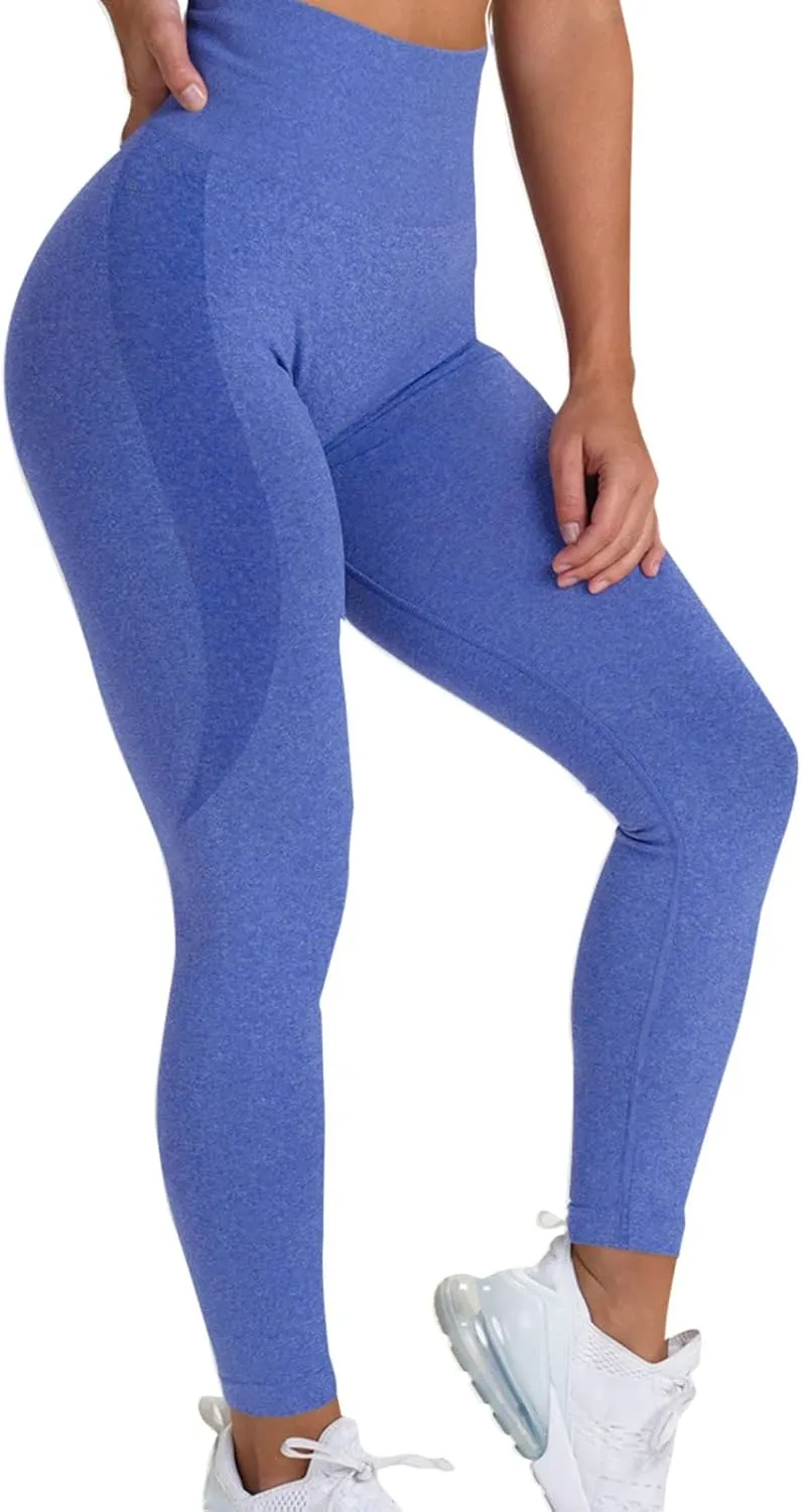 Women Seamless Lifting Leggings High Waist Tummy Control Sweat Wicking Yoga Pants Elastic Soft Trousers