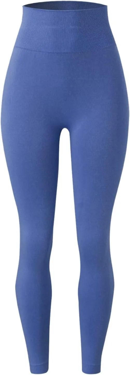 Women Seamless Lifting Leggings High Waist Tummy Control Sweat Wicking Yoga Pants Elastic Soft Trousers