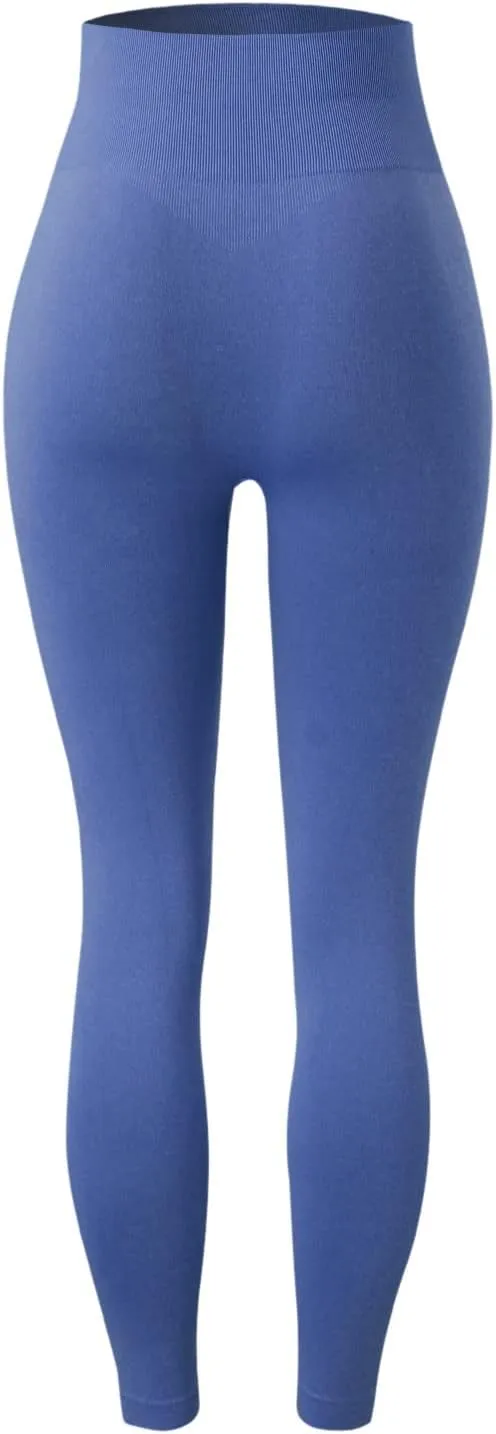 Women Seamless Lifting Leggings High Waist Tummy Control Sweat Wicking Yoga Pants Elastic Soft Trousers