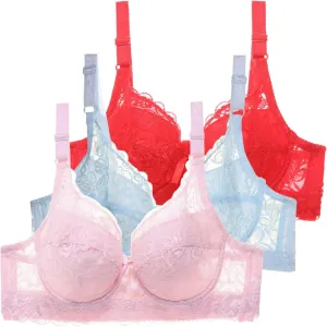 Women Seamless Stretch No Underwire Bra Soft Padded Front Close Comfort Bra Bralettes
