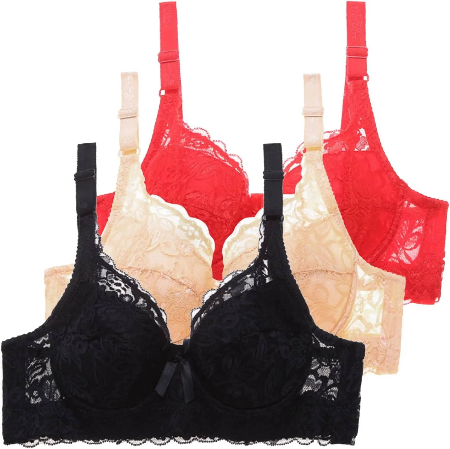 Women Seamless Stretch No Underwire Bra Soft Padded Front Close Comfort Bra Bralettes