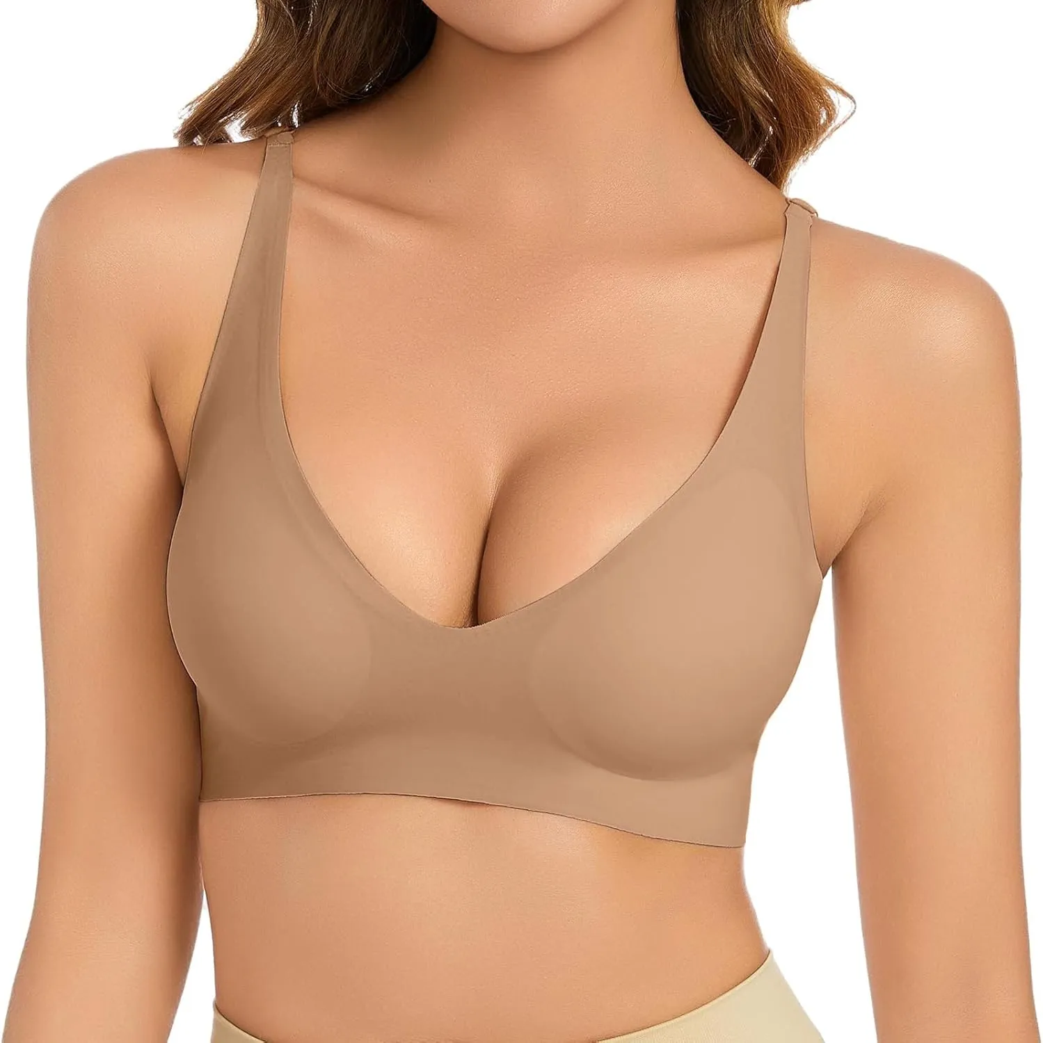 Women Seamless Stretch Wireless Bras Breathable Padded Full Coverage Comfort Bras Bralettes