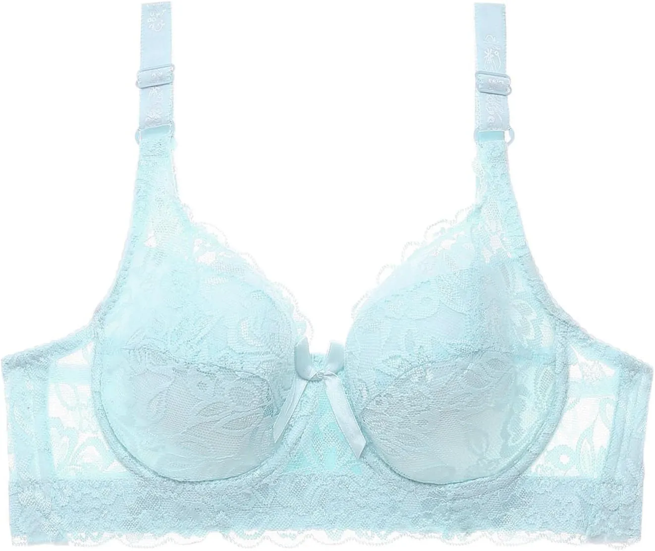 Women Sexy Lace Bras for Women, Lace Plus Size Full Coverage Underwire Unlined Bralette with Support Everyday Bras