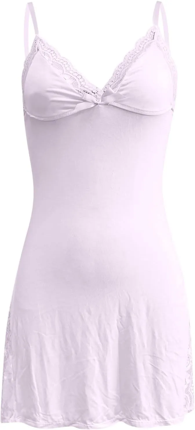 Women Sexy Lingerie Set Lace Chemise Babydoll Nighties Thigh Bands Lace Tights with Mesh Robe Nightwear
