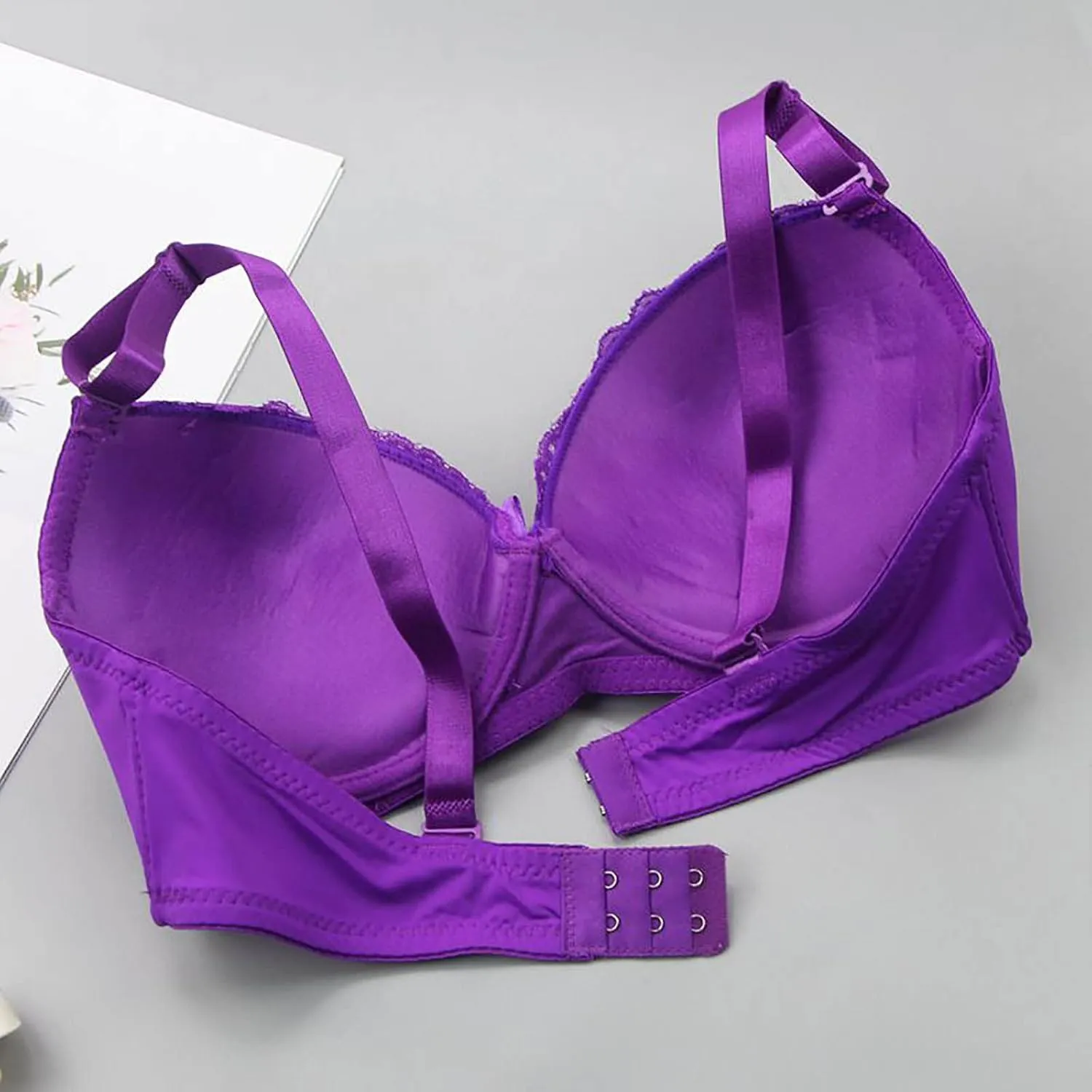 Womens 2 Piece Lace Underwire Bra and Panty Sets Sexy Push up Lingerie Set for Women Comfortable Seamless Bralettes Bra