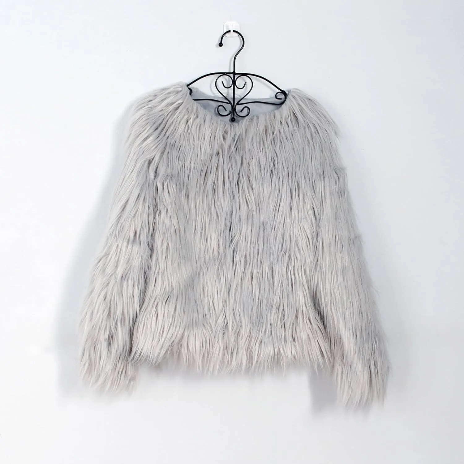 Womens Open Front Faux Fur Cardigan Winter Fashion Oversize Thermal Jackets Casual Long Sleeve Chunky Fuzzy Outwears
