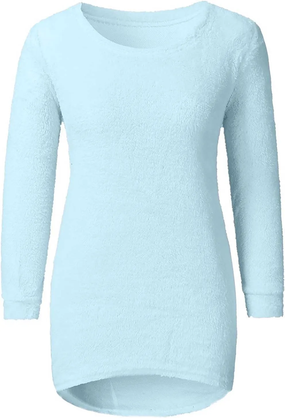 Womens Oversized Pink Fuzzy Knitted Sweaters 2024 Fall Winter Crewneck Fluffy Fuzzy Pullover Thermal Cashmere Sweater
