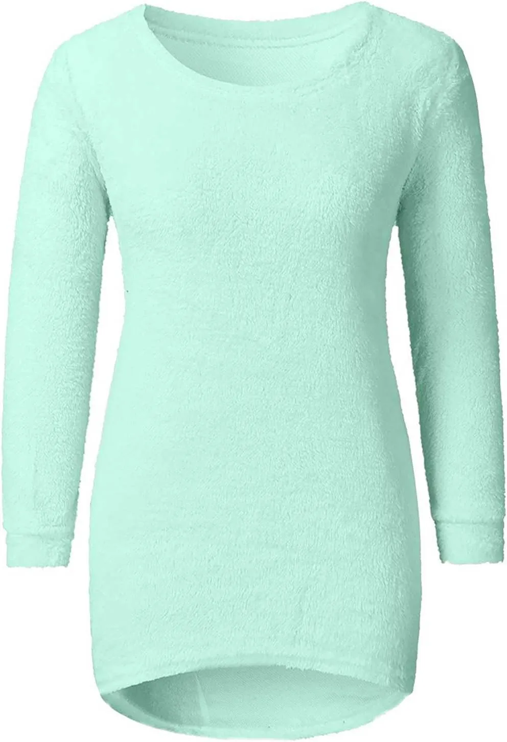 Womens Oversized Pink Fuzzy Knitted Sweaters 2024 Fall Winter Crewneck Fluffy Fuzzy Pullover Thermal Cashmere Sweater