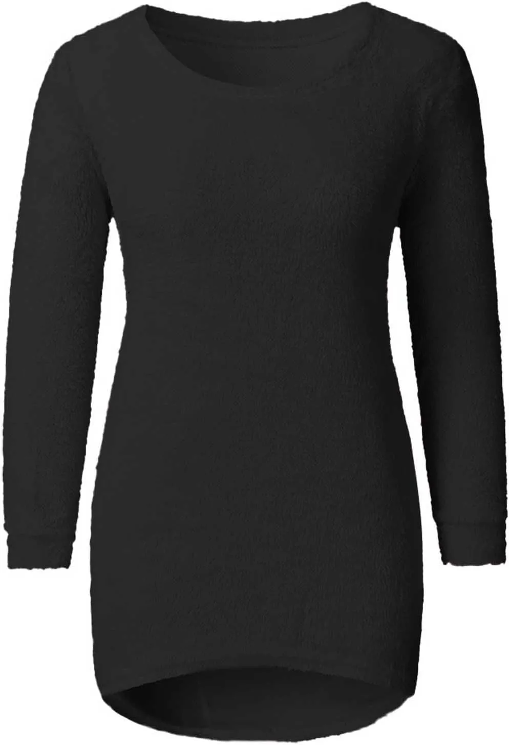 Womens Oversized Pink Fuzzy Knitted Sweaters 2024 Fall Winter Crewneck Fluffy Fuzzy Pullover Thermal Cashmere Sweater