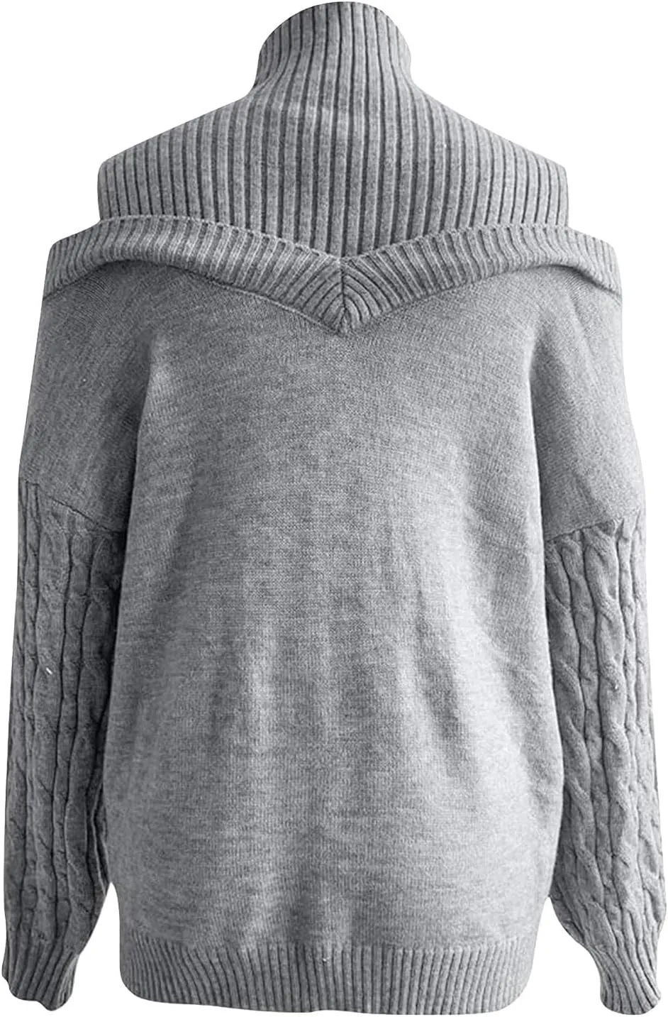 Women's Oversized Turtleneck Long Sleeve Fuzzy Knit Casual Chunky Warm 2024 Fall Pullover Pullover Sweaters for
