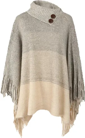 Womens Plaid Poncho Cape Winter Warm Coat Faux Fur Trim Shawl Cloak Elegant Pullover Shawls Cape Layers