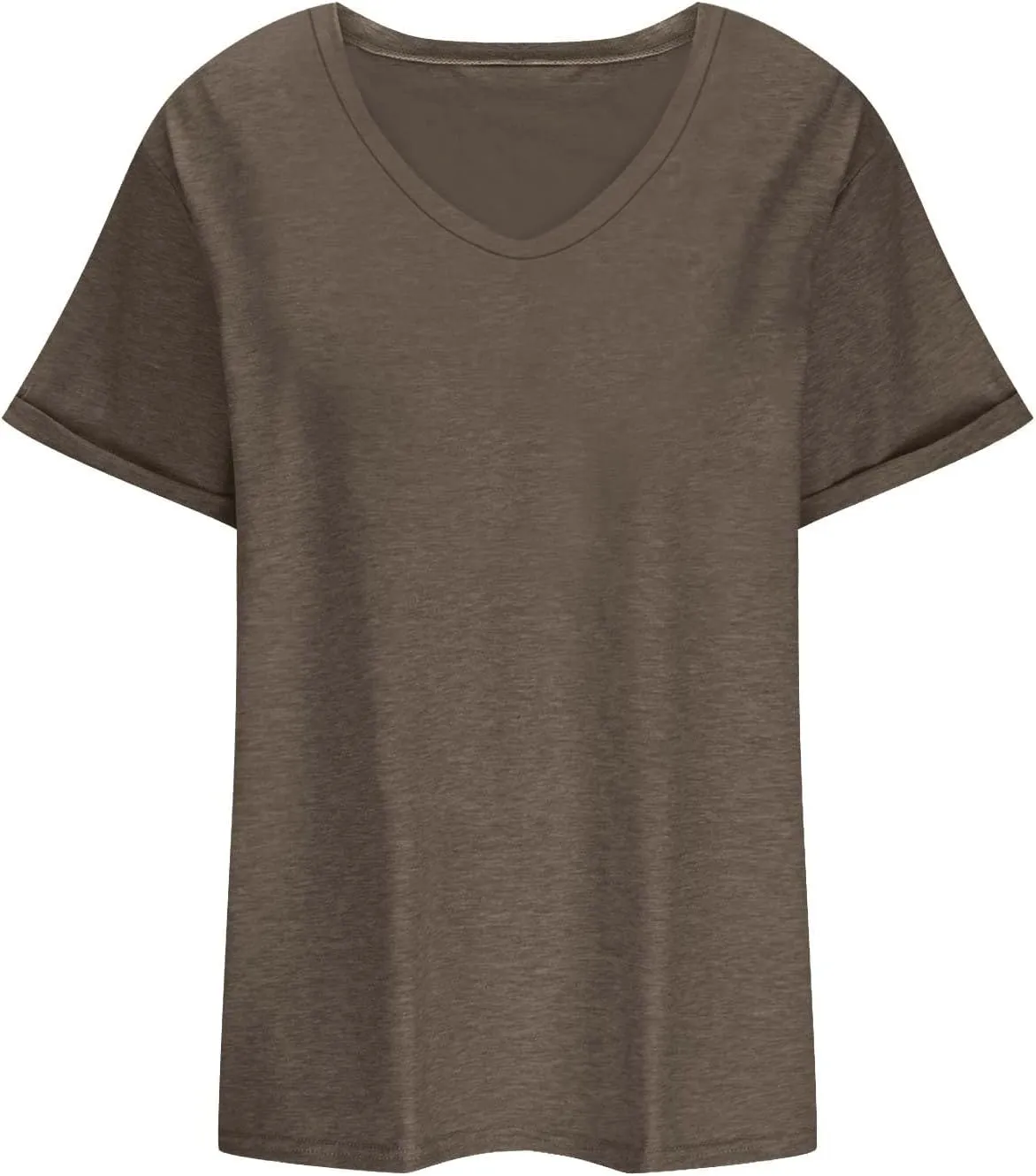 Womens Plus Size Summer Tops Short Sleeve V Neck T Shirts Casual Loose Fit Solid Tshirts Oversized Going Out Tees