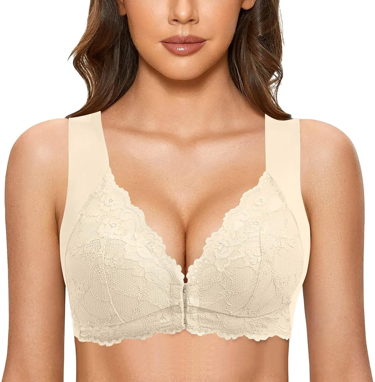 Womens Seamless Stretch No Underwire Bras Everyday Padded Medium Support Comfort Bras Bralette