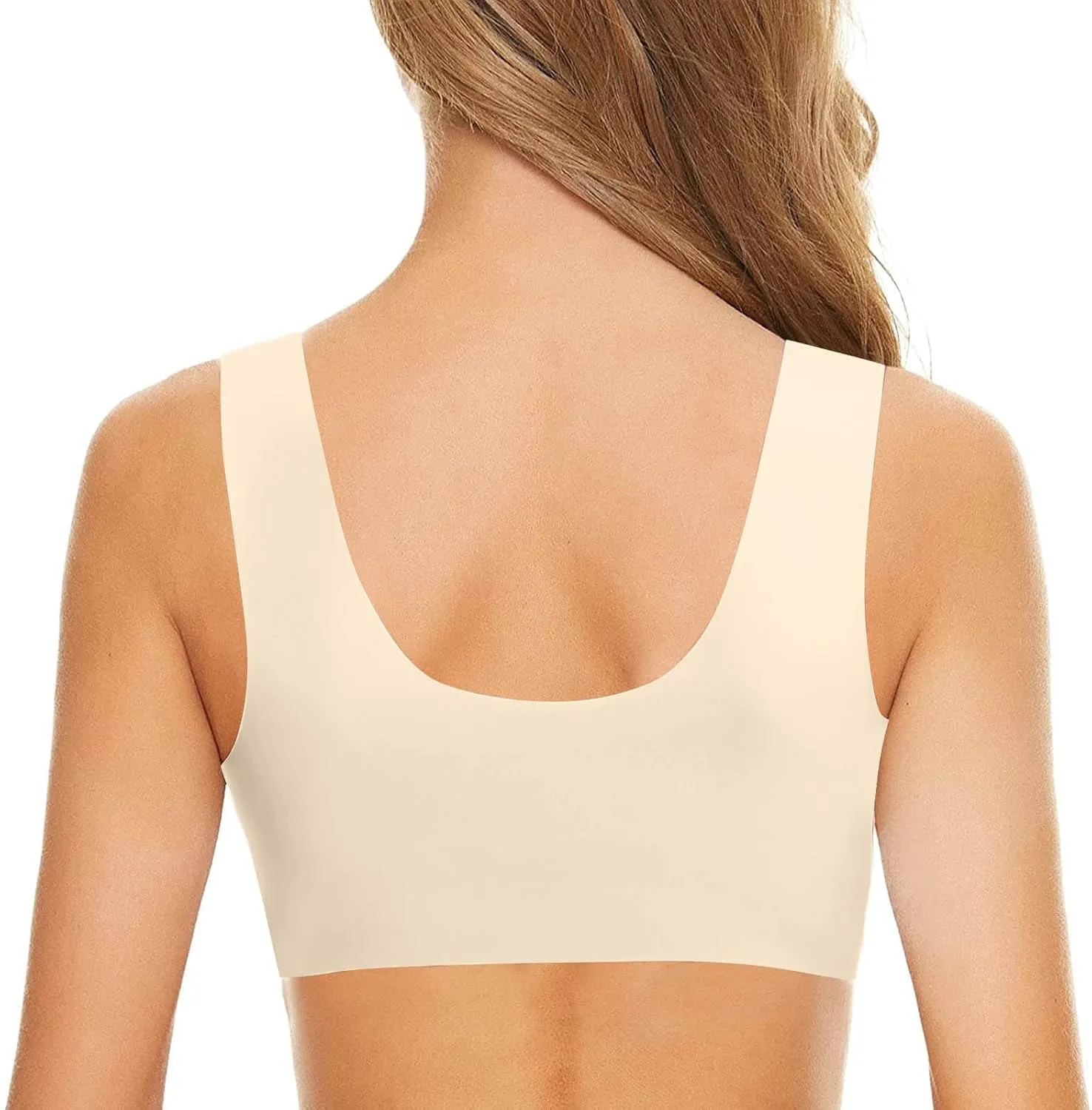 Womens Seamless Stretch No Underwire Bras Everyday Padded Medium Support Comfort Bras Bralette