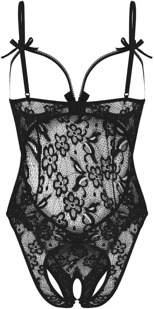 Womens Sexy Lace Chemise Babydoll Thong Low Waist Short Dress Bra and Knickers Set Nightwear Lingerie Sets