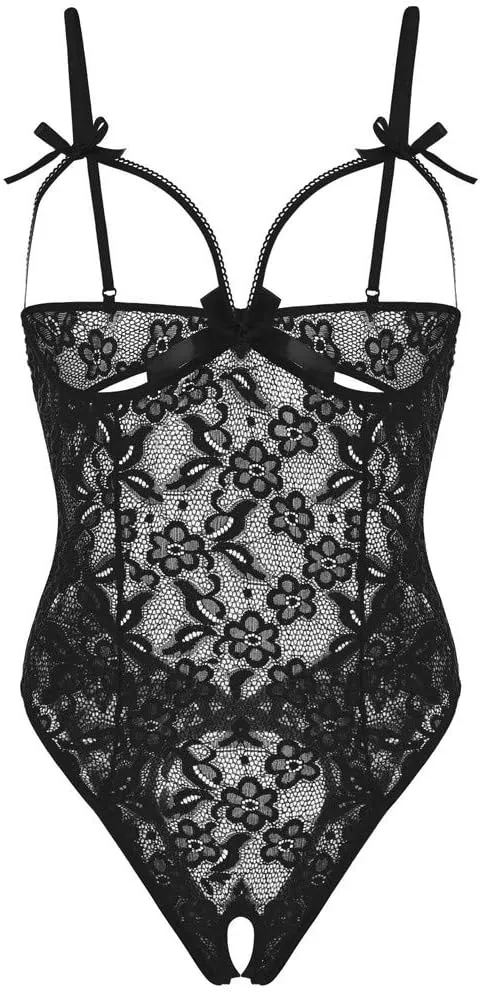 Womens Sexy Lace Chemise Babydoll Thong Low Waist Short Dress Bra and Knickers Set Nightwear Lingerie Sets