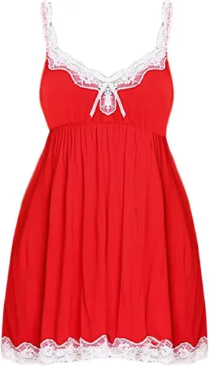 Womens Sexy Lingerie Sets Lace Babydoll Chemise Sleepwear Push Up Sparkly Leotard Bodycon Nightwear