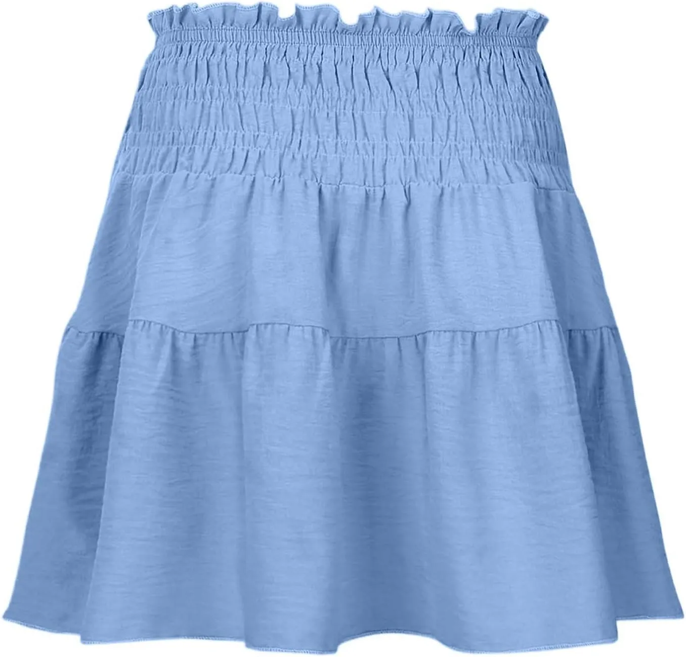 Women's Skirt Flowy A Line High Waisted Peplum Mini Skirt Pleated Cute Womens Long Dress