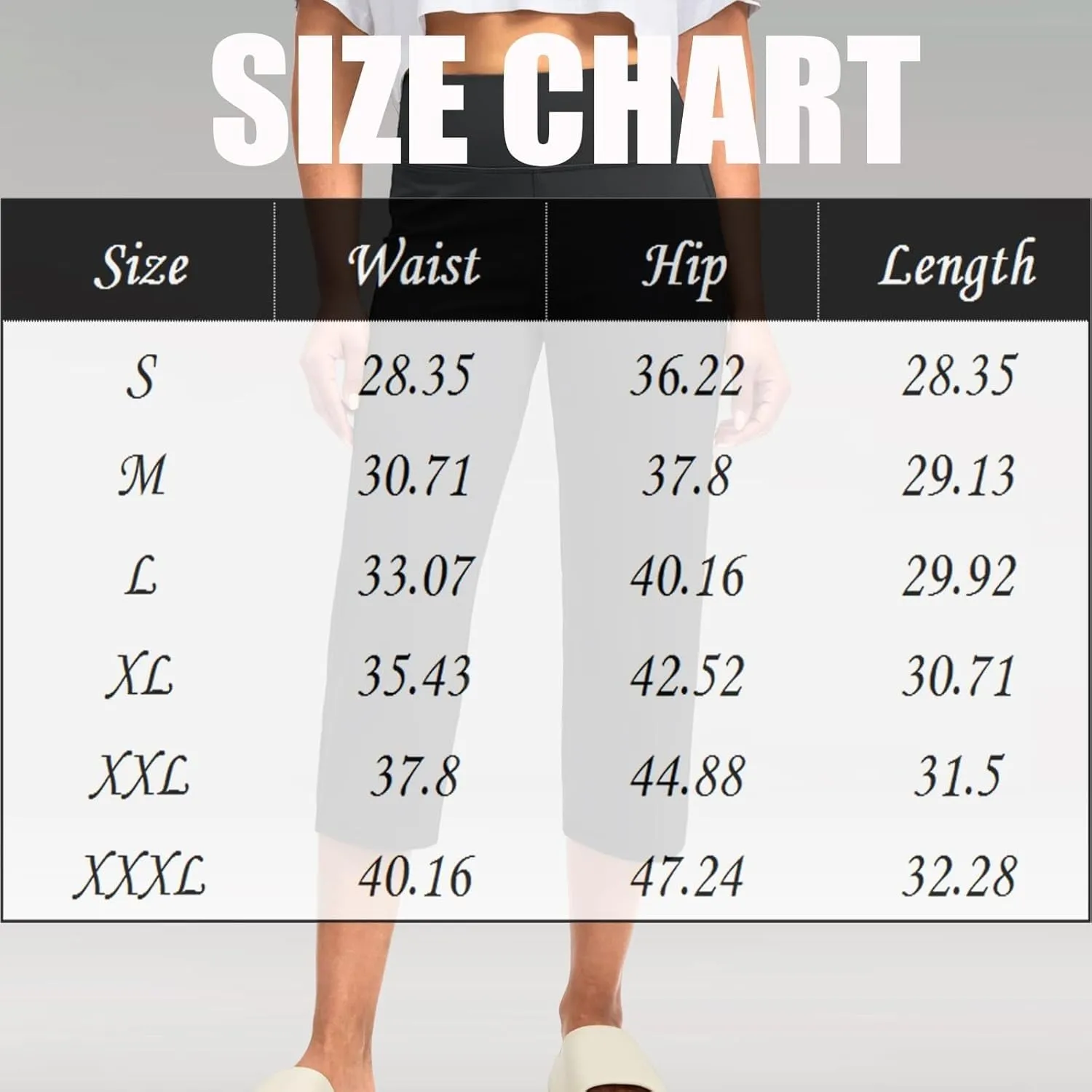 Womens Stretchy Yoga Cropped Pants High Waist Exercises Workout Leggings Tummy Control Straight Capris with Pockets
