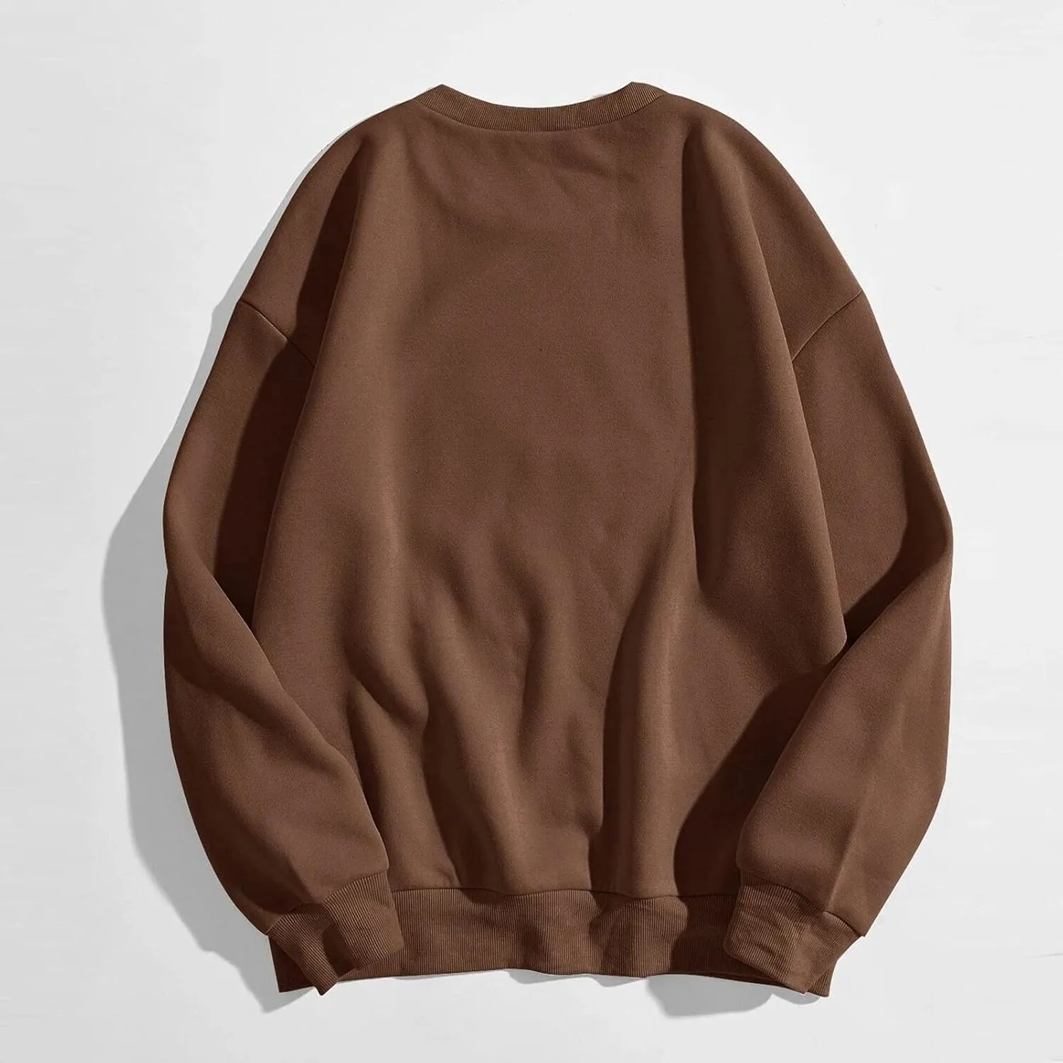 Womens Sweatshirts No Hood California Letter Print Long Sleeve Round Neck Pullover Warm Fleece Pullover Fall Winter 2023