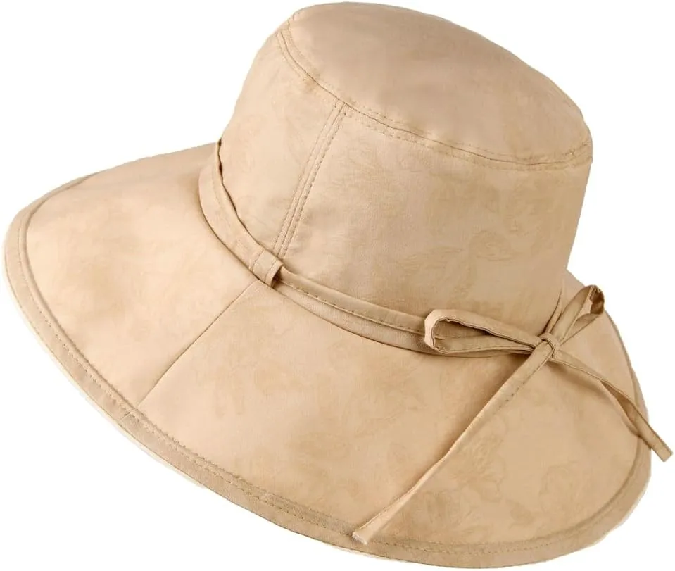 Women's Wide Brim Floppy Beach Hat UPF 50  Sun Protection Packable Breathable Summer Bucket Cap for Outdoor Vacation