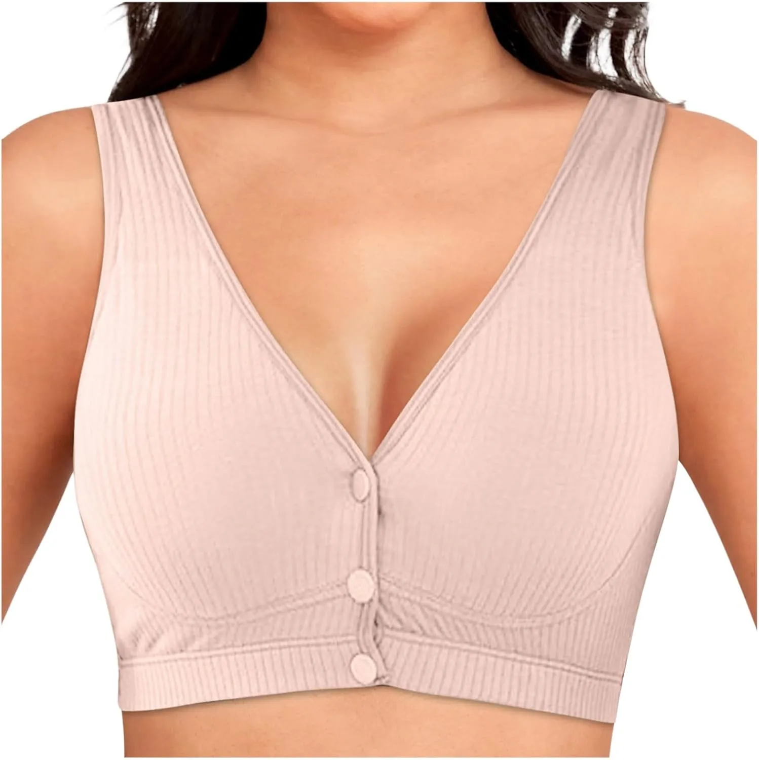 Women's Wireless Full-Coverage Bra Everyday Comfort Padded Medium Support Sleep Bras Bralette