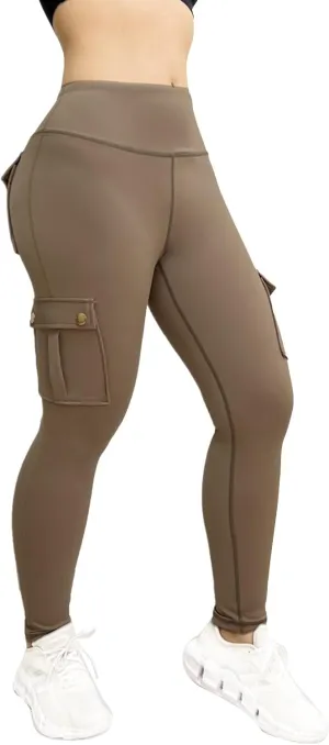 Workout Leggings for Women High Waisted with Pockets Summer Tummy Control Compression Yoga Pants Sweat Wicking 4-Way Stretch