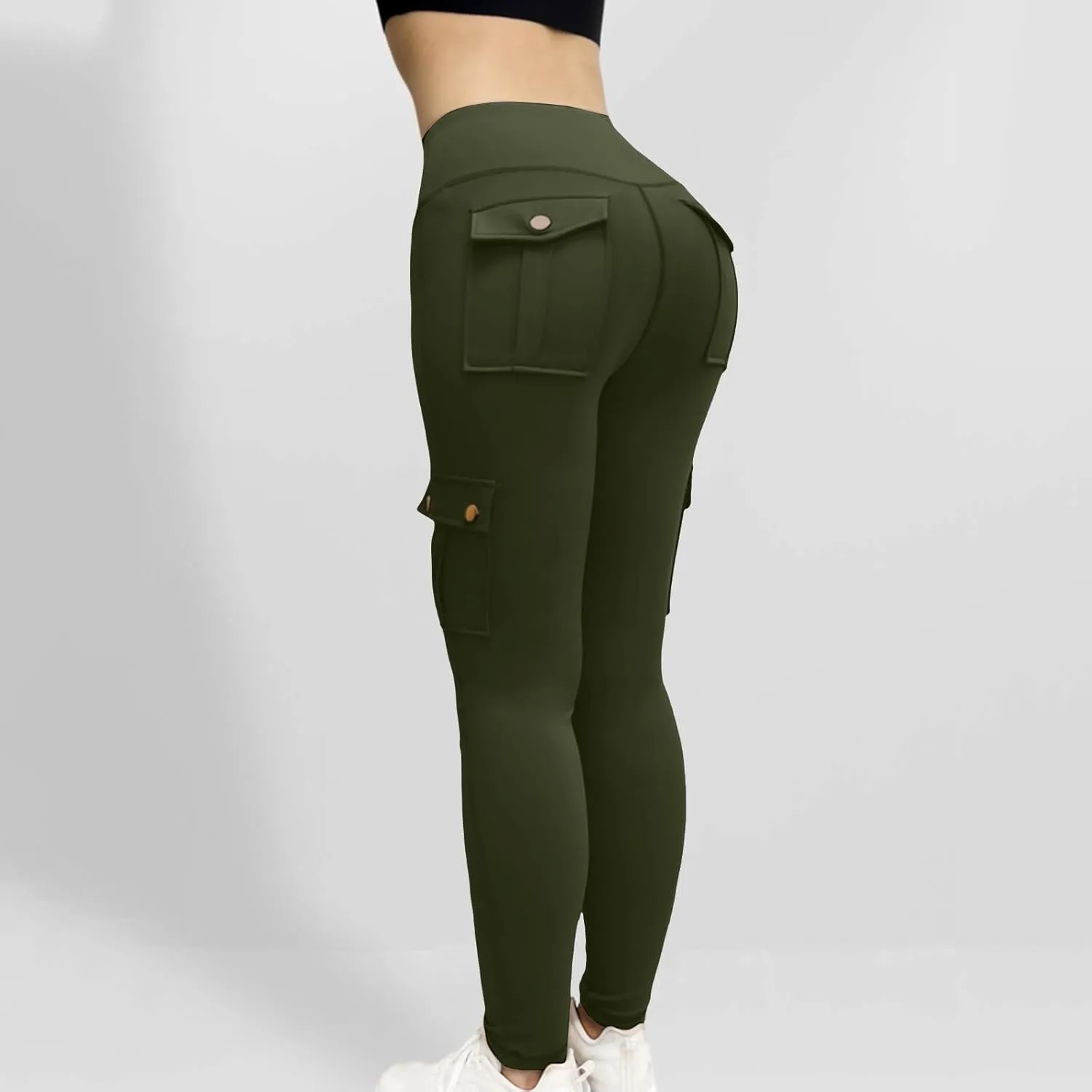 Workout Leggings for Women High Waisted with Pockets Summer Tummy Control Compression Yoga Pants Sweat Wicking 4-Way Stretch