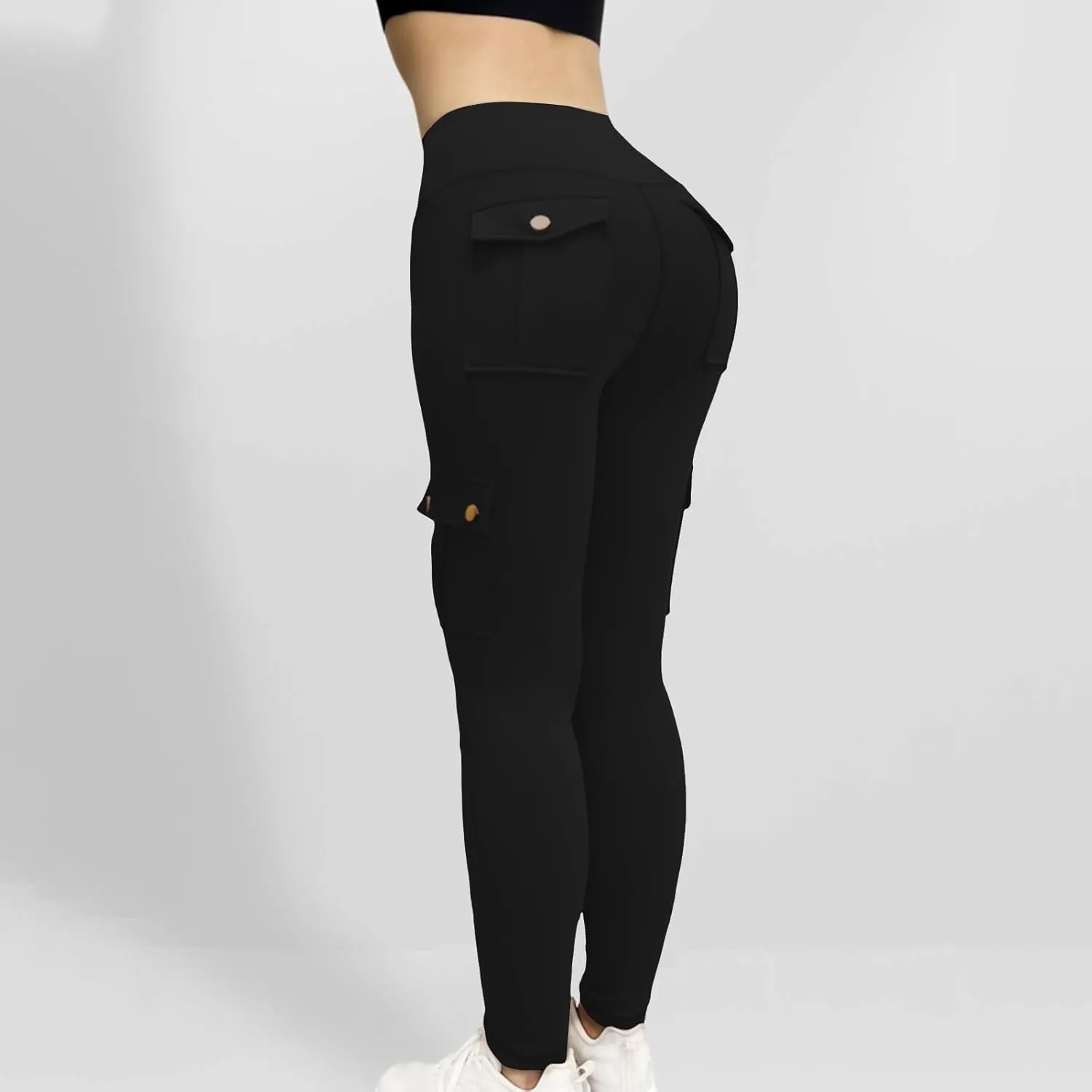 Workout Leggings for Women High Waisted with Pockets Summer Tummy Control Compression Yoga Pants Sweat Wicking 4-Way Stretch