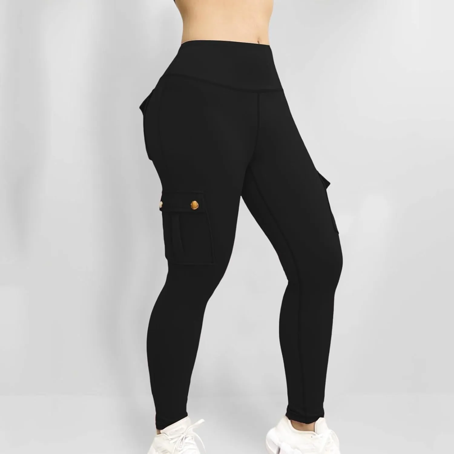 Workout Leggings for Women High Waisted with Pockets Summer Tummy Control Compression Yoga Pants Sweat Wicking 4-Way Stretch