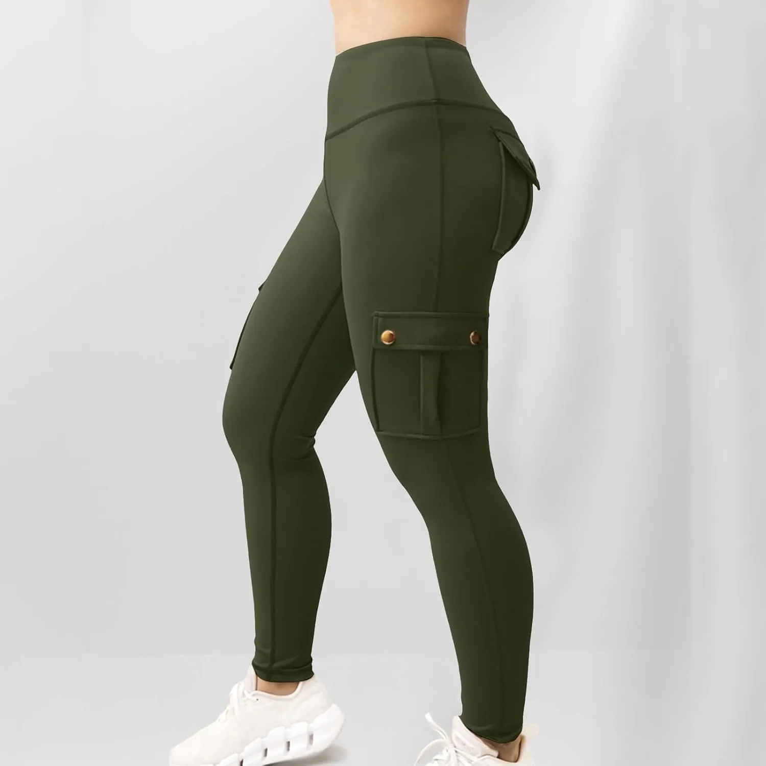 Workout Leggings for Women High Waisted with Pockets Summer Tummy Control Compression Yoga Pants Sweat Wicking 4-Way Stretch