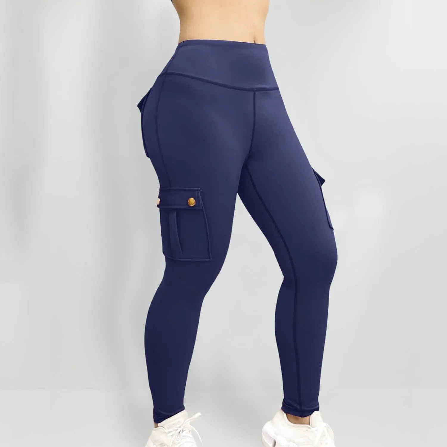 Workout Leggings for Women High Waisted with Pockets Summer Tummy Control Compression Yoga Pants Sweat Wicking 4-Way Stretch