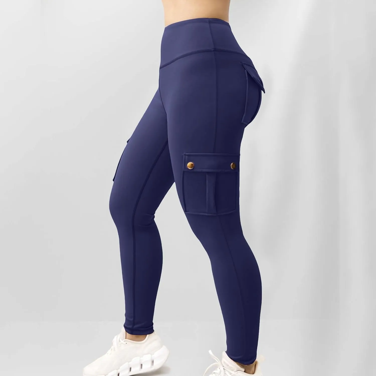 Workout Leggings for Women High Waisted with Pockets Summer Tummy Control Compression Yoga Pants Sweat Wicking 4-Way Stretch