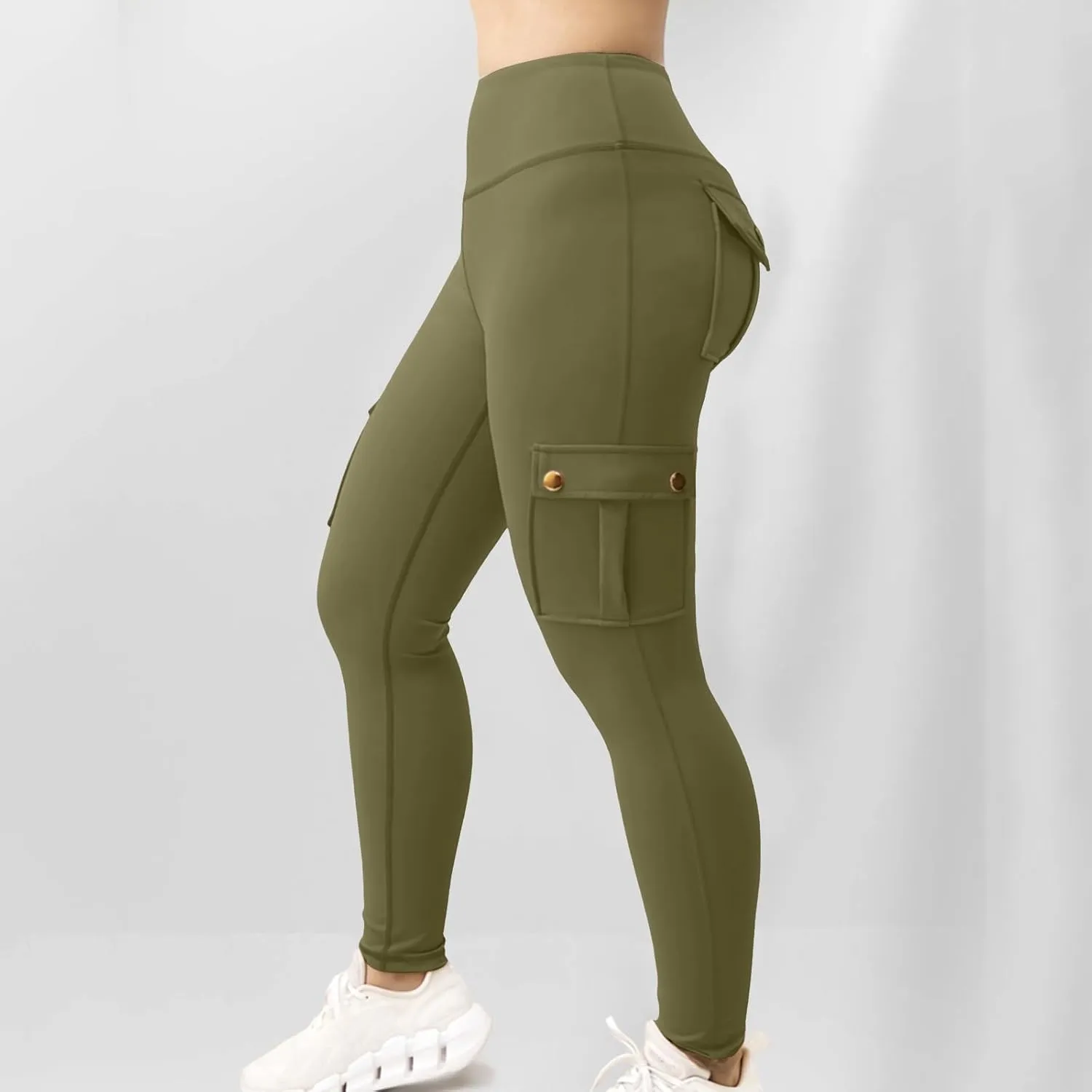 Workout Leggings for Women High Waisted with Pockets Summer Tummy Control Compression Yoga Pants Sweat Wicking 4-Way Stretch