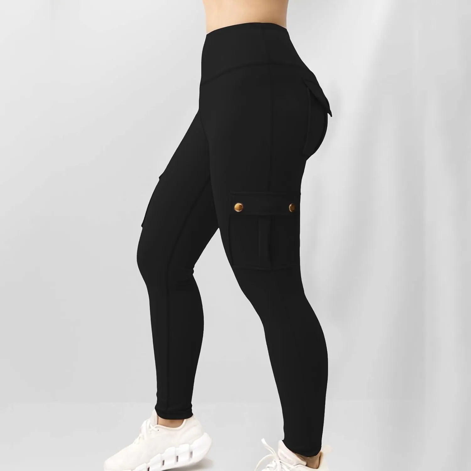 Workout Leggings for Women High Waisted with Pockets Summer Tummy Control Compression Yoga Pants Sweat Wicking 4-Way Stretch