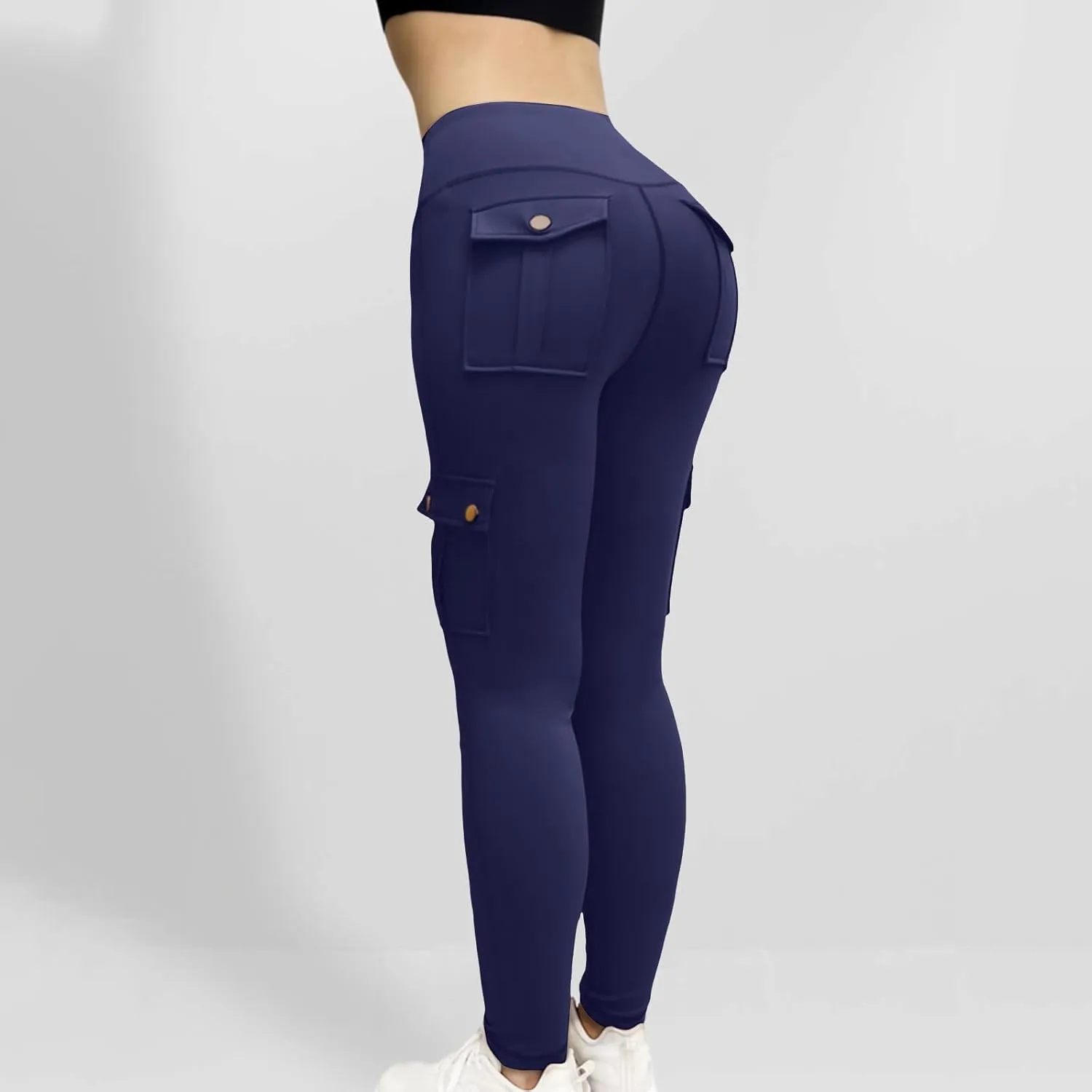 Workout Leggings for Women High Waisted with Pockets Summer Tummy Control Compression Yoga Pants Sweat Wicking 4-Way Stretch