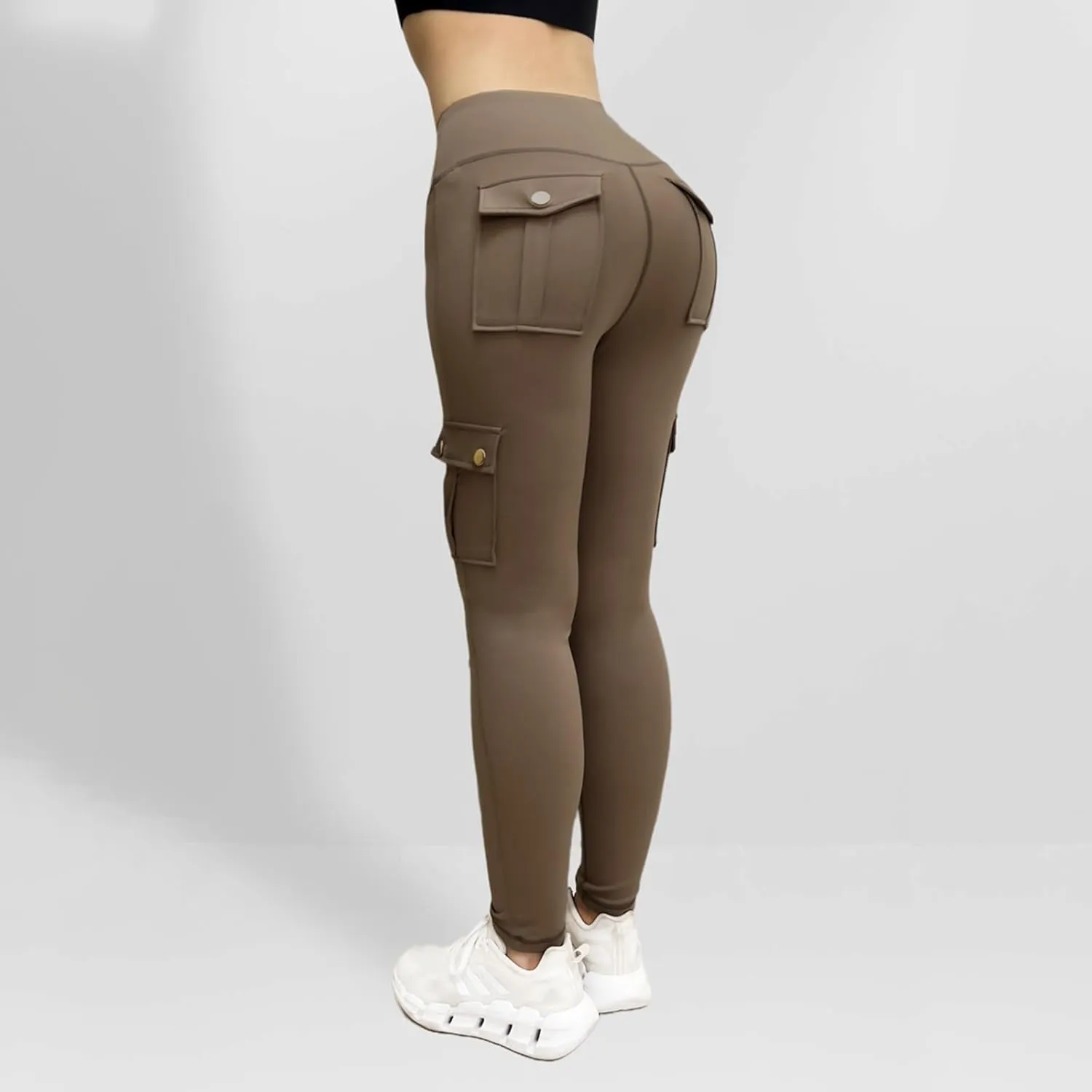Workout Leggings for Women High Waisted with Pockets Summer Tummy Control Compression Yoga Pants Sweat Wicking 4-Way Stretch