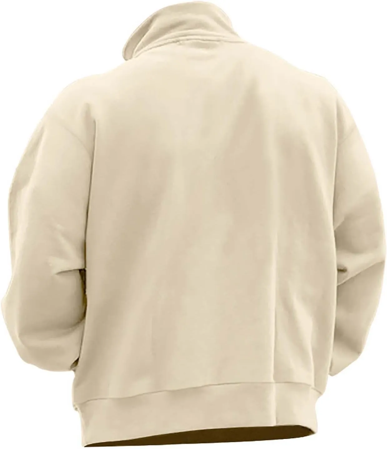 Ymosrh Men's Fashion Work Sweatshirts Quarter Zip Pullover Long Sleeve Athletic Workout Shirts Golf Polo Sweater, S-3XL