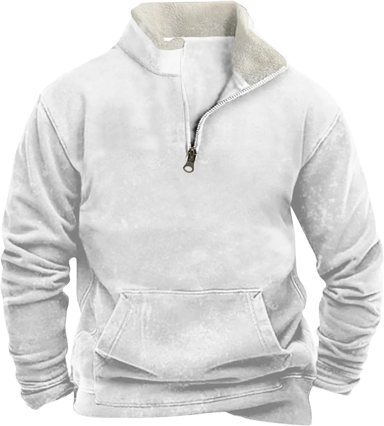 Ymosrh Men's Outdoor Work Sweatshirts Quarter Zip Sweater Pullover Long Sleeve Fleece Athletic Workout Golf Sweatshirt, M-5XL
